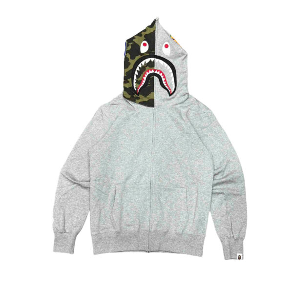 Bape Classic Shark Camouflage Hoodie grey OG0829513
