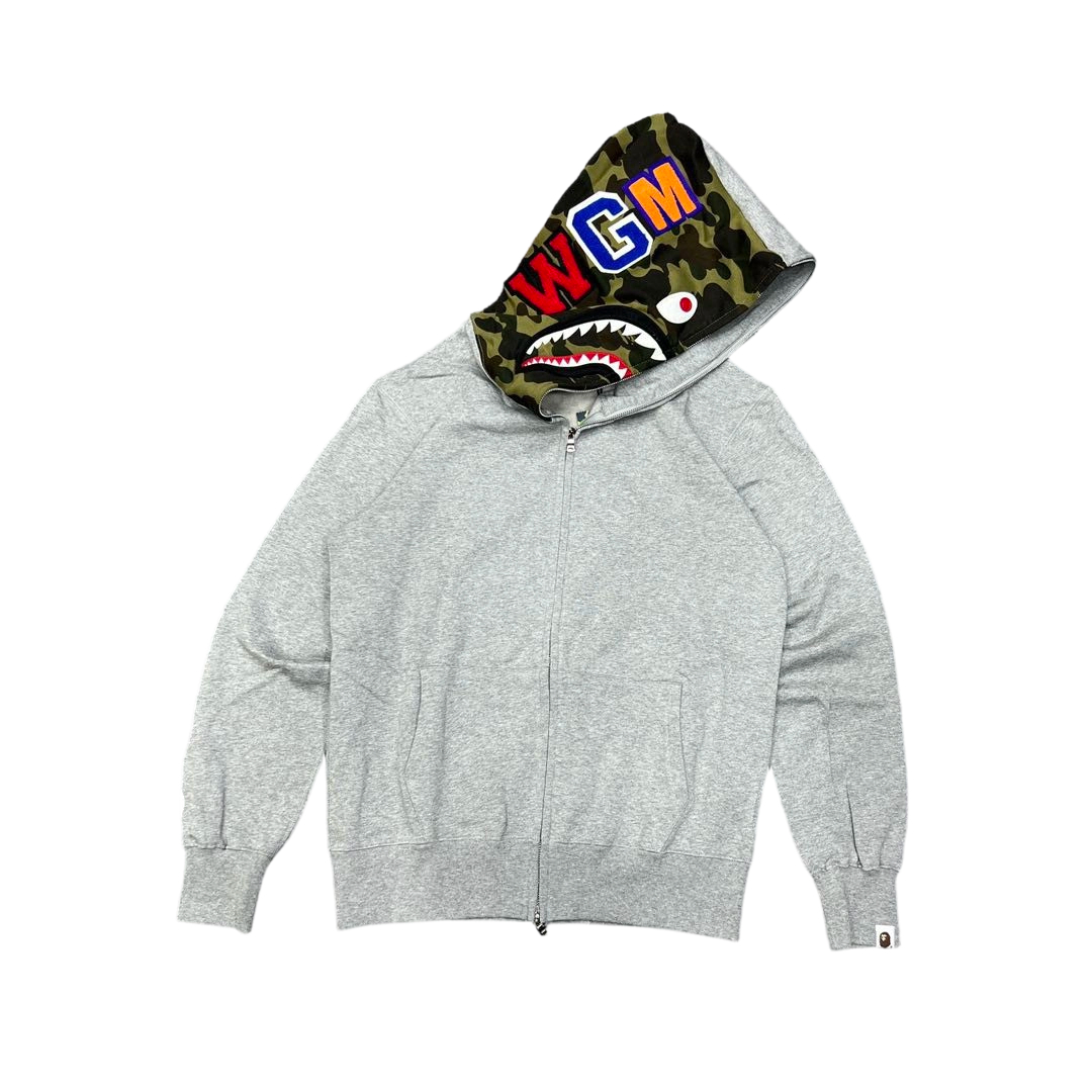 Bape Classic Shark Camouflage Hoodie grey OG0829513