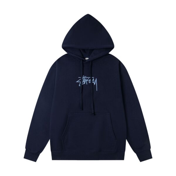 Stussy hooded American retro hoodie for both men and women Royal Blue OG0801374