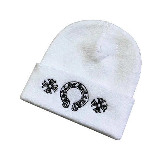 Chrome Hearts Horse Shoe Beanie White OKLU20261000