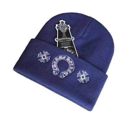 Chrome Hearts Horse Shoe Beanie Deep blue OKLU20261001