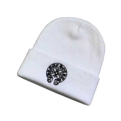 Chrome Heart HorseShoe Logo Beanie White OKLU20261010