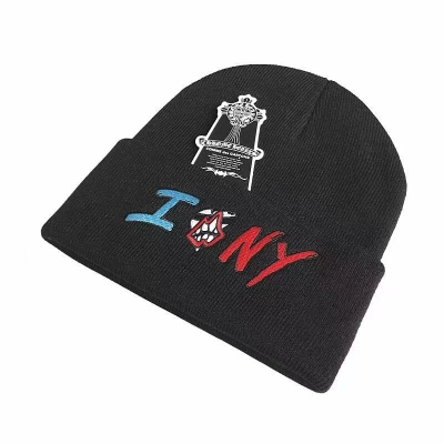Chrome Hearts Matty Boy Sex Records I Love NY Beanie Black OKLU20261013