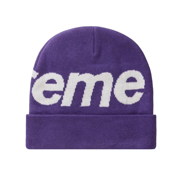 Supreme Big Logo Beanie (FW25) Purple OKLU20261050