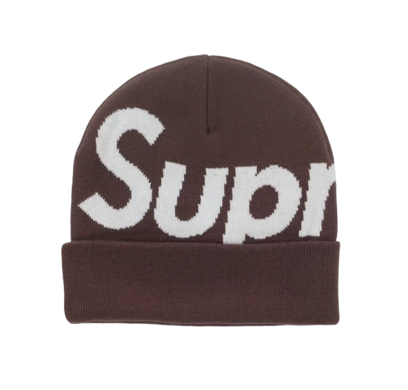 Supreme Big Logo Beanie (FW25) Brown OKLU20261051