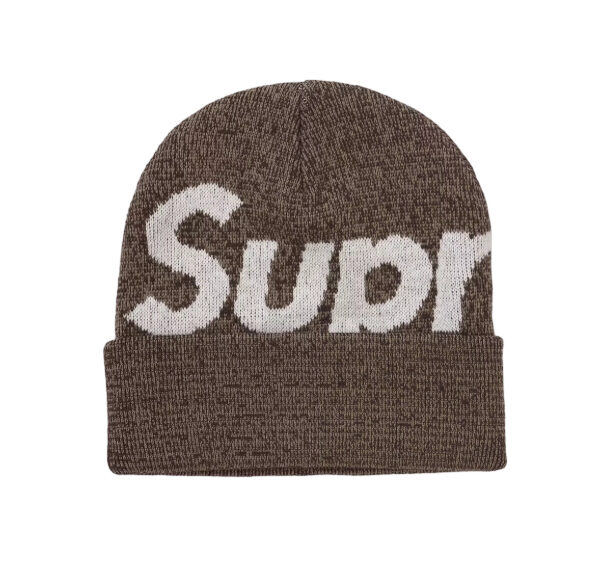 Supreme Big Logo Beanie (FW21) Brown Static OKLU20261057