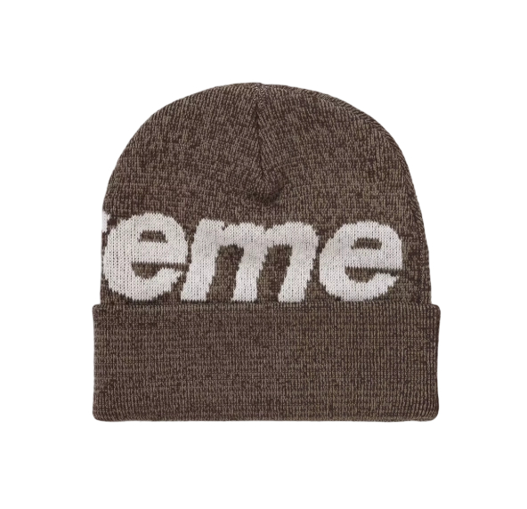 Supreme Big Logo Beanie (FW21) Brown Static OKLU20261057