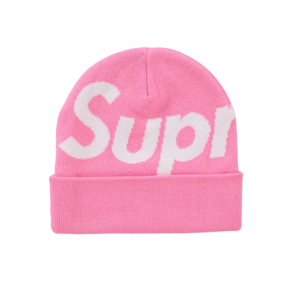 Supreme Big Logo Beanie (FW24) Pink OKLU20261061