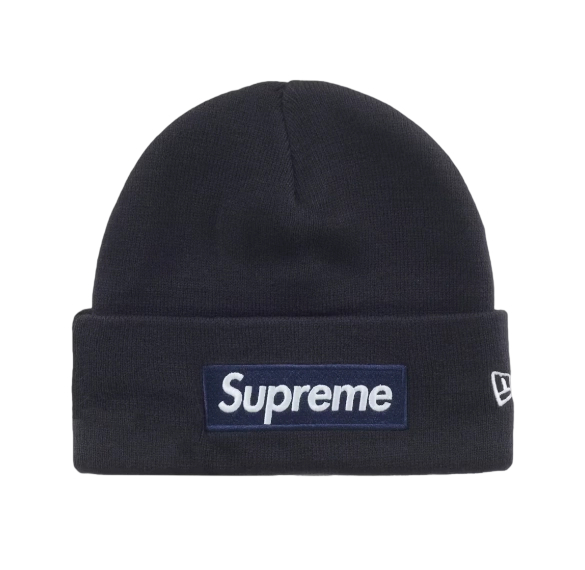 Supreme New Era Box Logo Beanie (FW25) Navy OKLU20261062