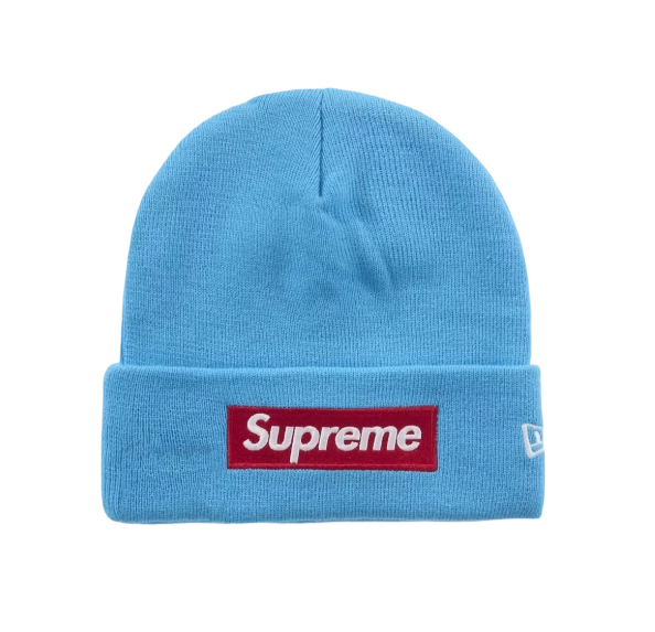 Supreme New Era Box Logo Beanie (FW25) Cyan OKLU20261064
