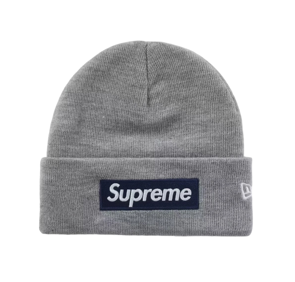 Supreme New Era Box Logo Beanie (FW25) Heather Grey OKLU20261065