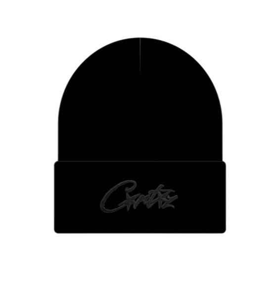 Corteiz Allstarz Folded Beanie Triple Black OKLU20261073