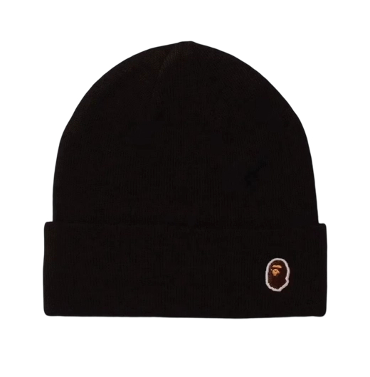BAPE Ape Head One Point Knit Cap (FW21) Black OKLU20261095