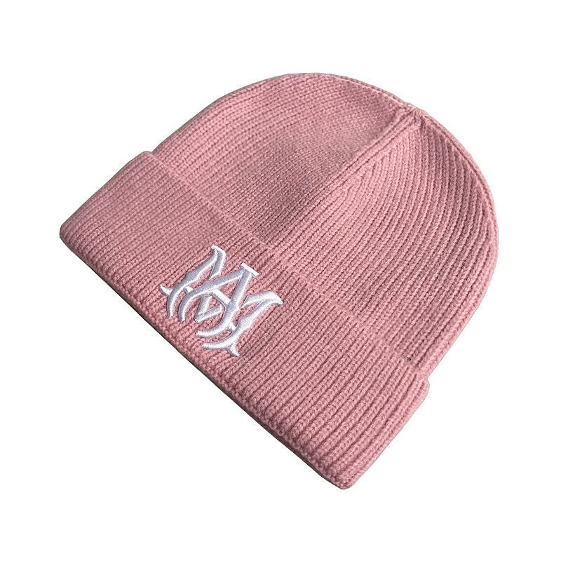 AMIRI Logo Script Beanie Beige Pink OKLU20261100