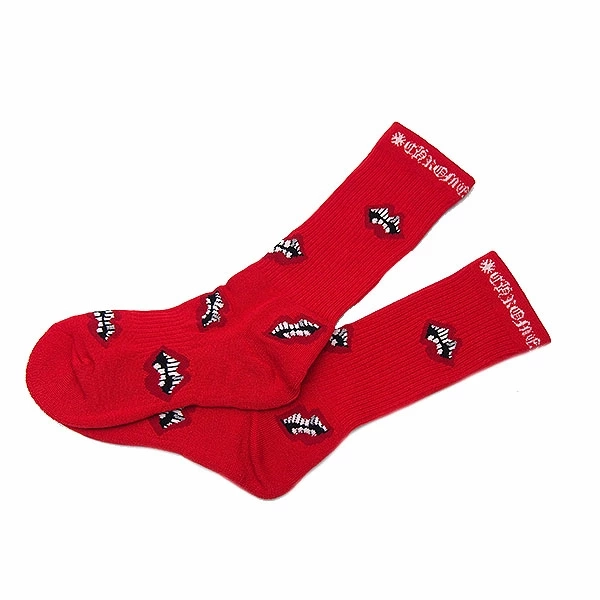 Chrome Hearts Chomper Socks Red/Black/White OKLU20261103