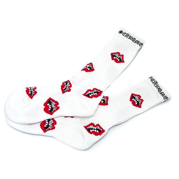 Chrome Hearts Chomper Socks Red/Black/White OKLU20261103