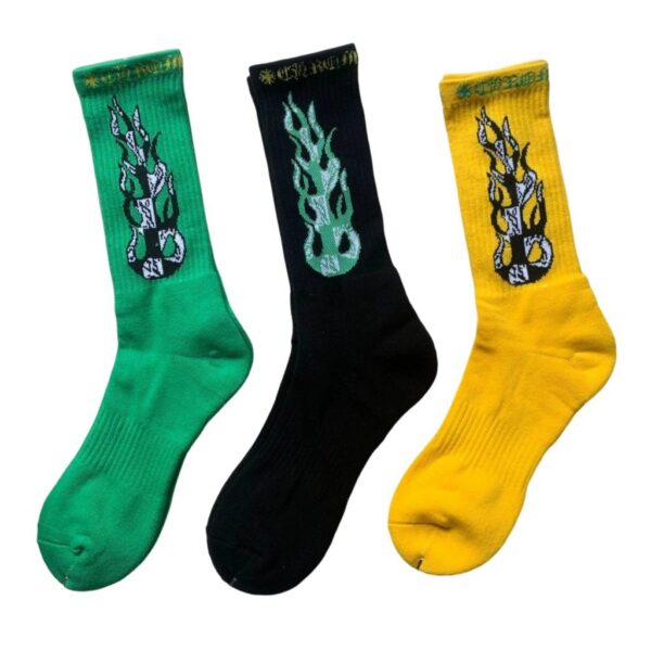 Chrome Hearts Foti Socks Multicolor Yellow/black/green OKLU20261106