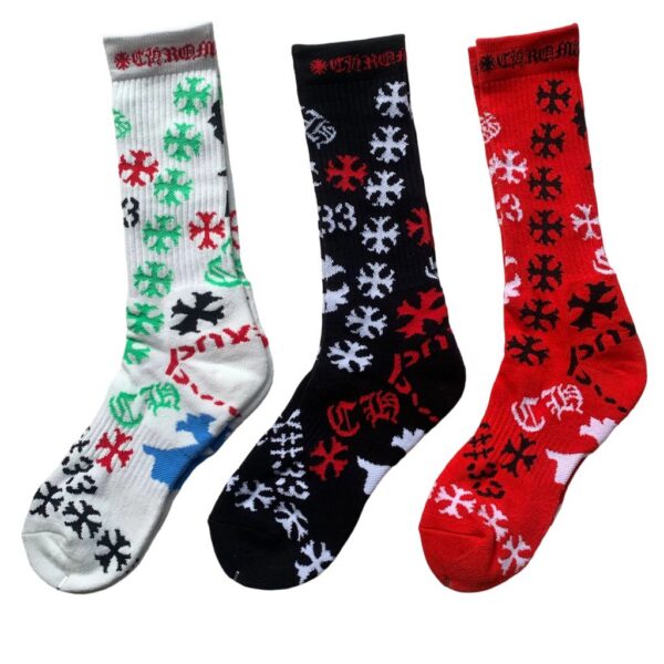 Chrome Hearts Foti Socks Multicolor White/black/red OKLU20261107