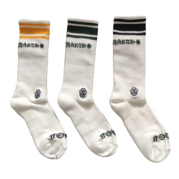 Chrome Hearts Multi Color Pattern Socks White Yellow/Green/Black OKLU20261115