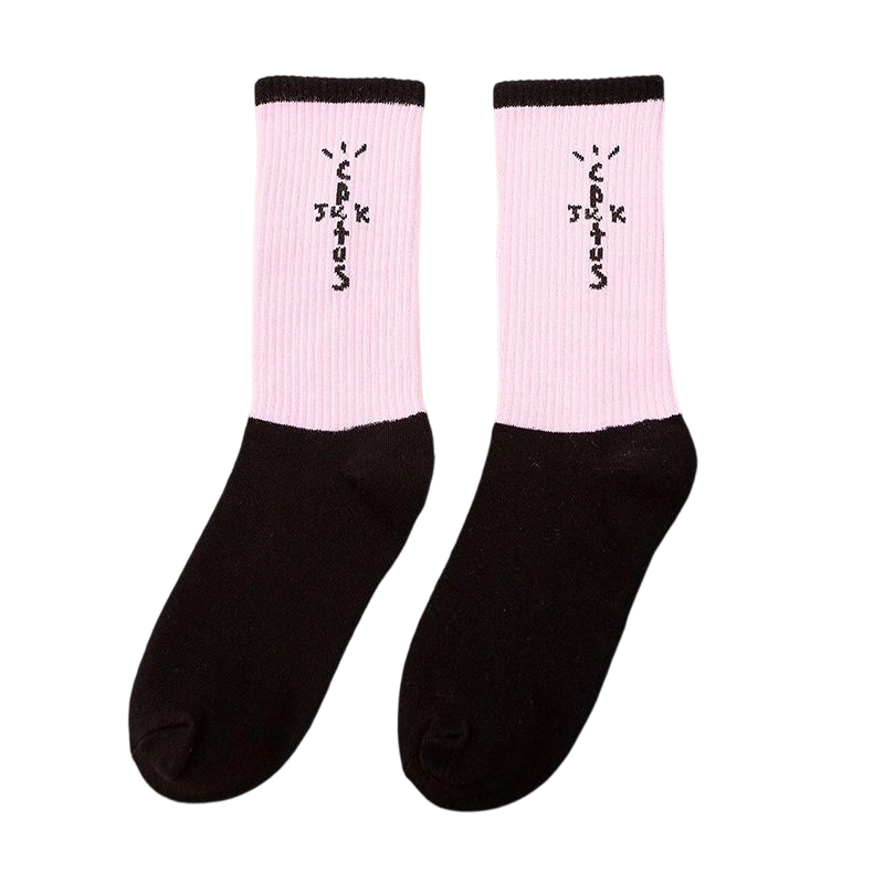 Travis Scott Pink Letter Socks OKLU20261127
