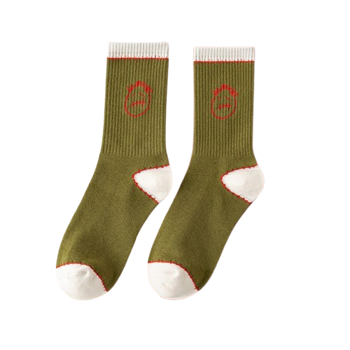 Travis Scott Military Green Face Socks OKLU20261136