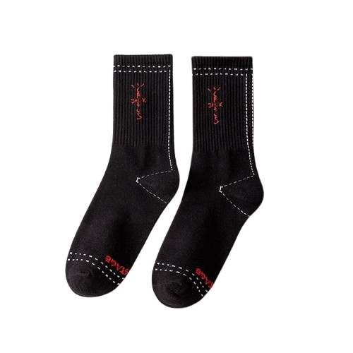 Travis Scott Black Letter Socks OKLU20261138