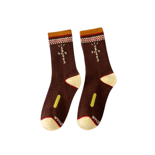 Travis Scott Coffee Alphabet Socks OKLU20261141