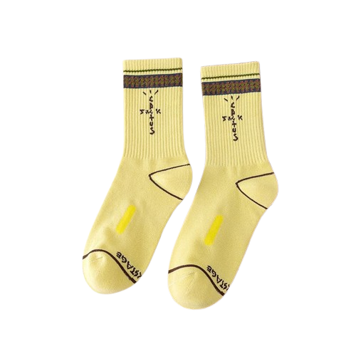 Travis Scott Yellow Letter Socks OKLU20261143