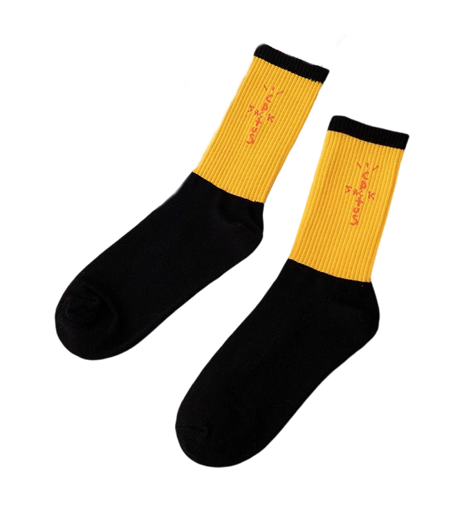 Travis Scott Yellow Letter Socks OKLU20261154