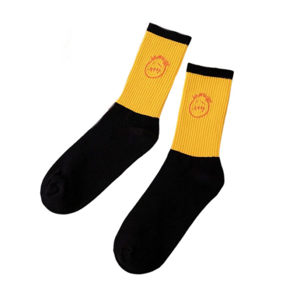 Travis Scott Yellow Ghost Face Socks OKLU20261155