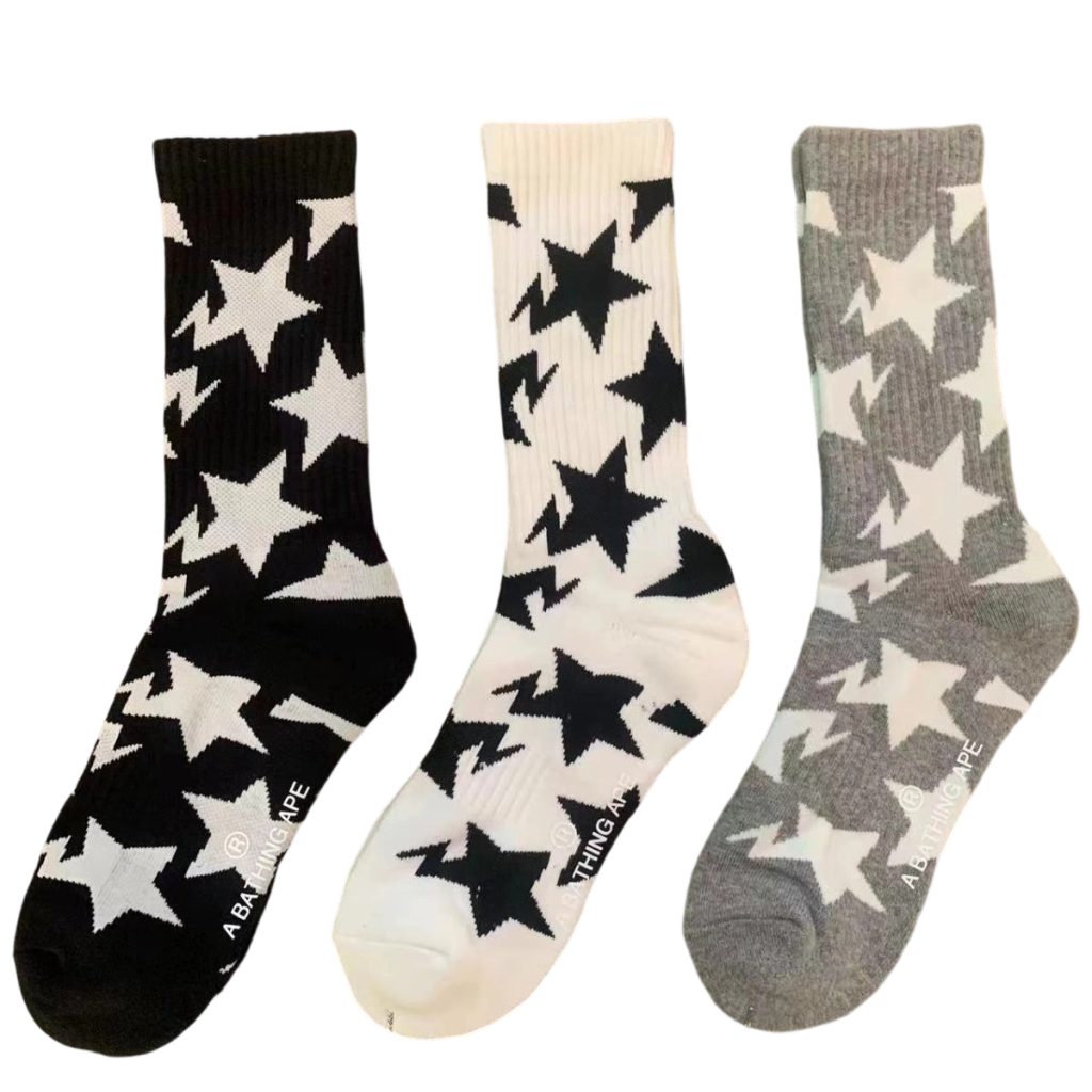 BAPE Socks Grey/black/white OKLU20261183