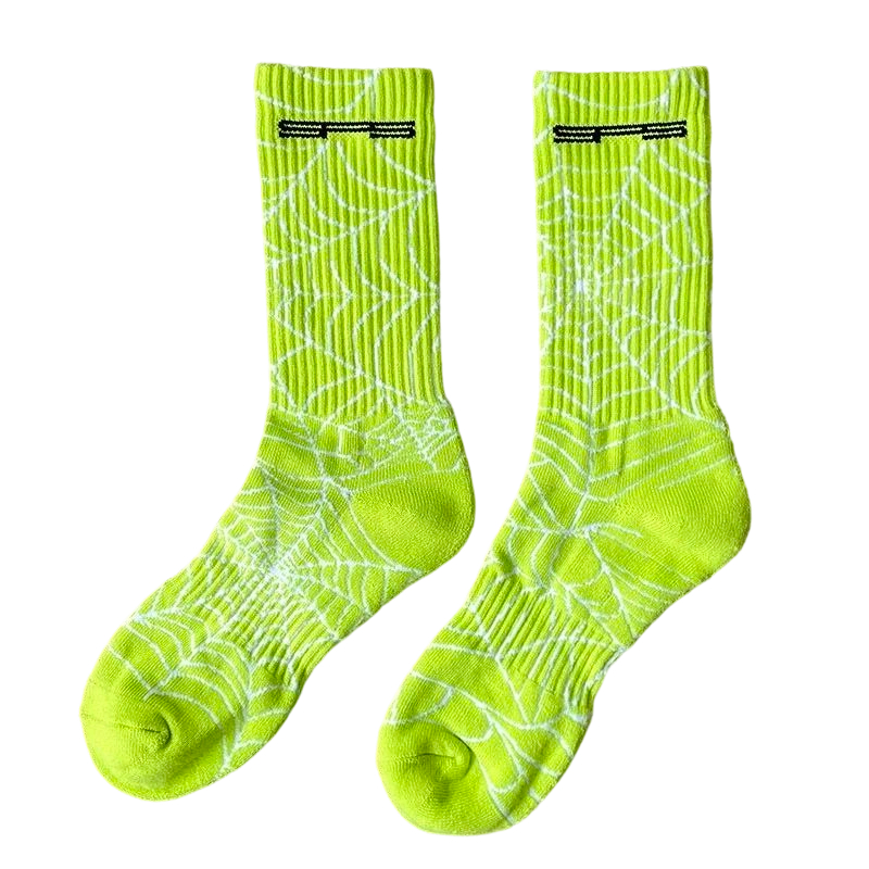 Sp5der Spiderweb-print Sock Green OKLU20261187