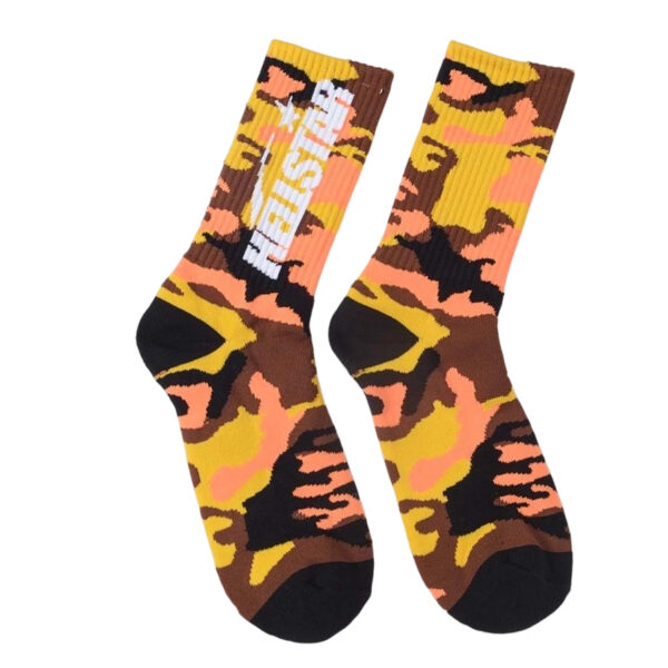 Sp5der Spiderweb-print Sock Camouflage Orange OKLU20261202