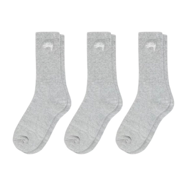 Stussy Crew Socks (3 Pack) Grey OKLU20261220
