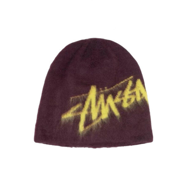 Stussy Brushed Out Stock Skullcap Purple brown OKLU20261226