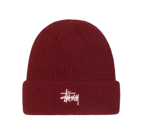 Stussy Basic Cuff Beanie Dark Red OKLU20261242