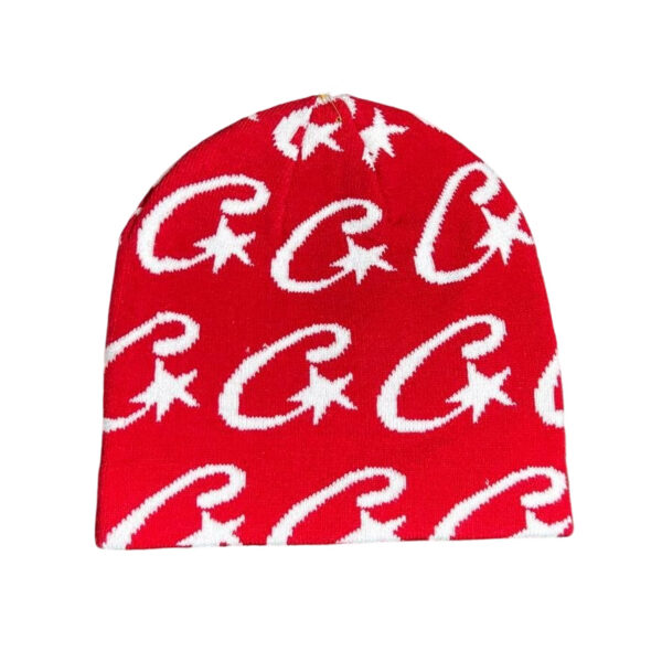 Corteiz Cstarz Monogram Beanie red OKLU20261284
