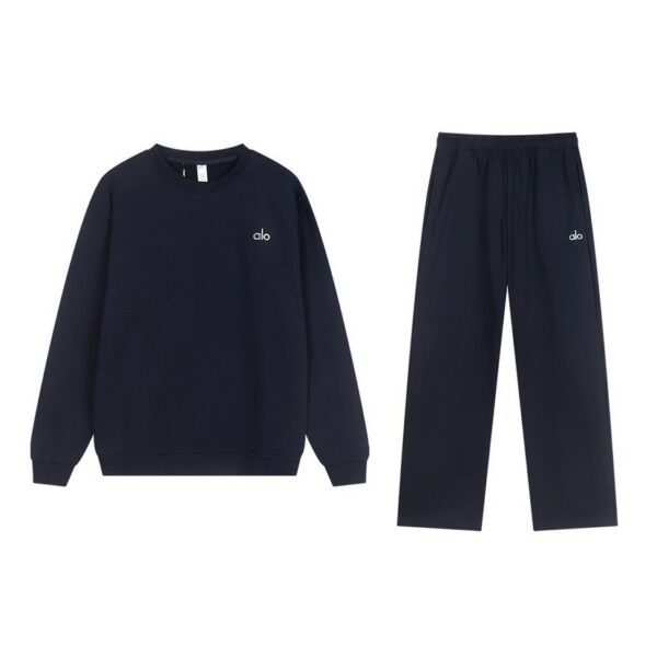 Alo Yoga Round Neck Sweatshirt Pants Set Royal Blue OKLU20261308