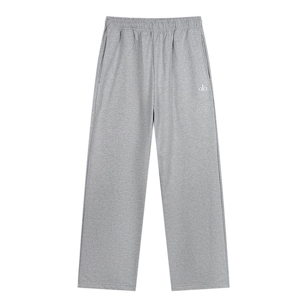 Alo Yoga Round Neck Sweatshirt Pants Set Grey OKLU20261316