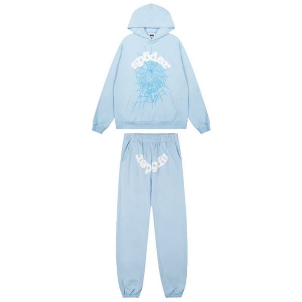 Sp5der Web Hoodie/Sweatpant Set Sky Blue OKLU20261330