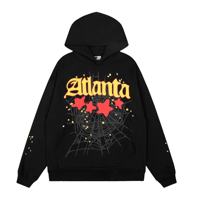 Sp5der Atlanta Hoodie & Sweatpant Set Black OKLU20261331