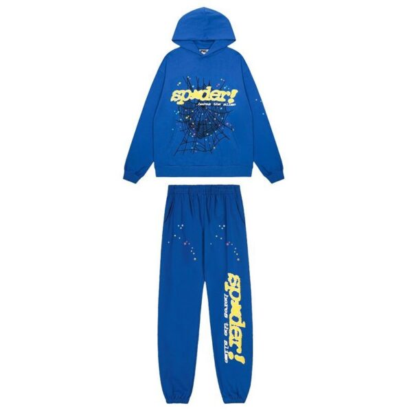 Sp5der Hoodie & Sweatpant Set TC Blue OKLU20261334