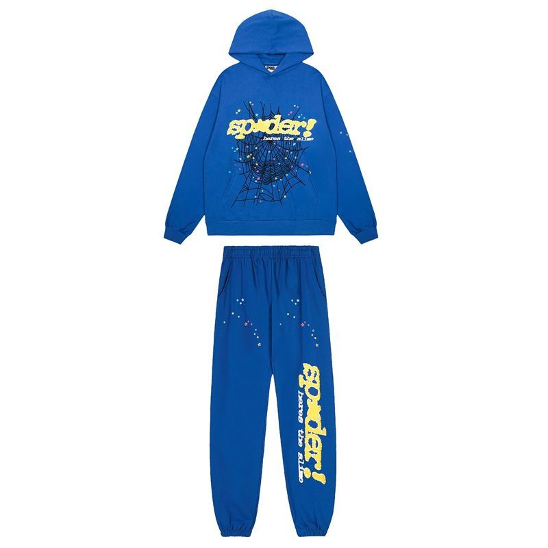 Sp5der Hoodie & Sweatpant Set TC Blue OKLU20261334