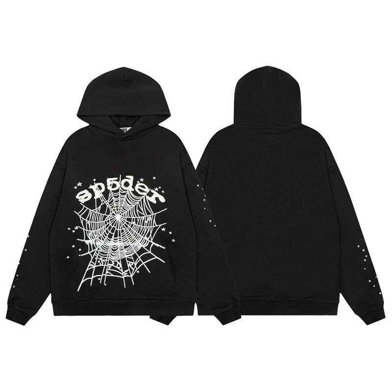 Sp5der OG Web Hoodie & Sweatpant Set Black/Grey OKLU20261352