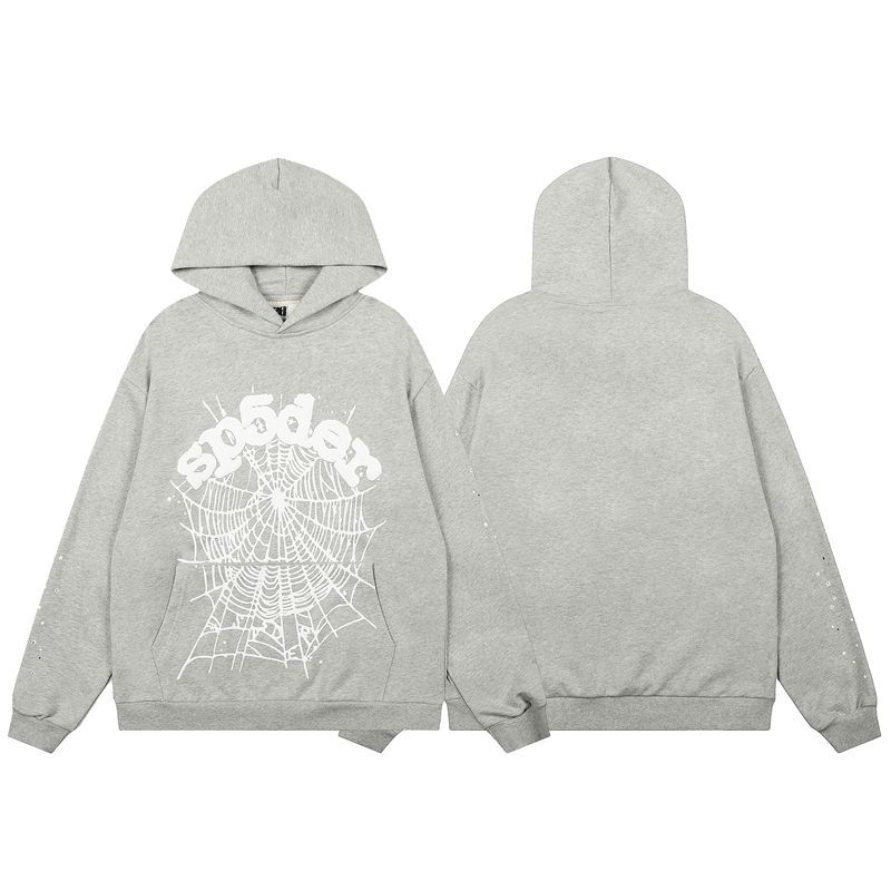 Sp5der OG Web Hoodie & Sweatpant Set Black/Grey OKLU20261352