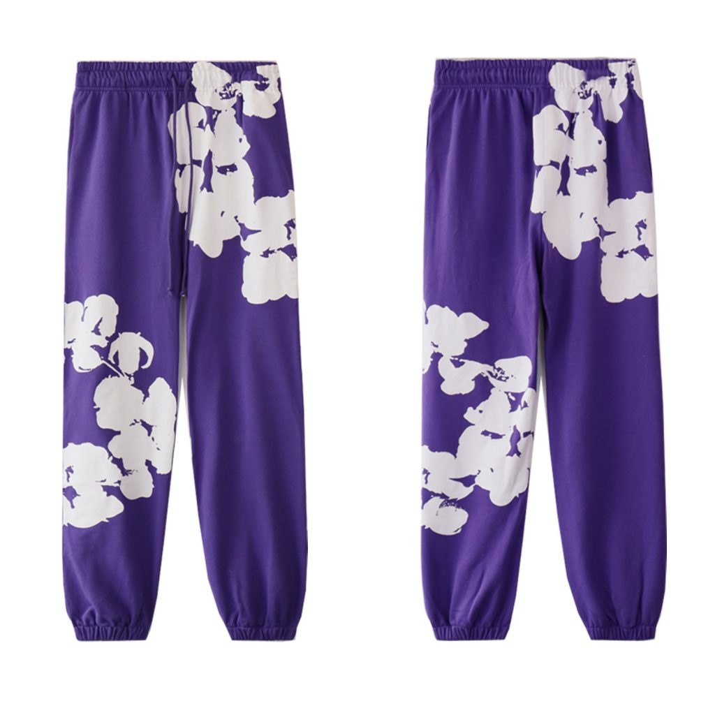 Denim Tears Big Cotton Wreath Hoodie & Sweatpant Set Purple OKLU20261354