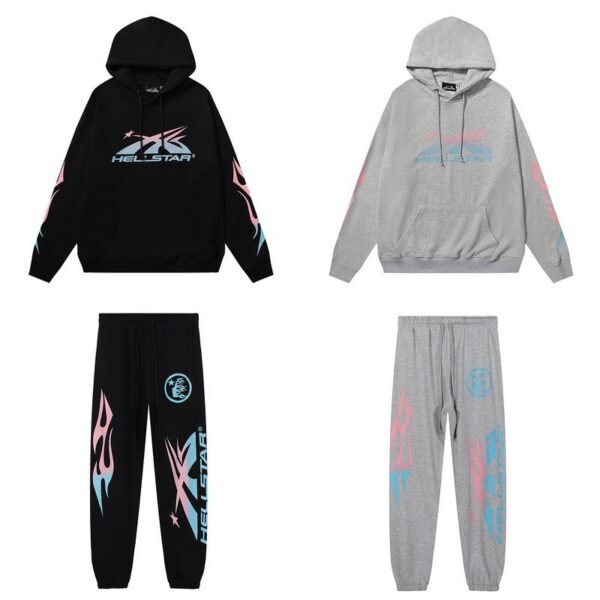 Hellsatr Pink-Blue Colorful Tracksuit Black/Gray OKLU20261355