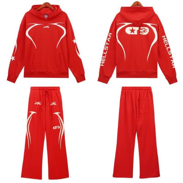 Hellstar Sport Hoodie & Sweatpants Set Red OKLU20261363