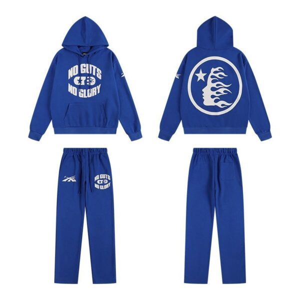 Hellstar No Guts No Glory Hoodie & Sweatpants Set Blue OKLU20261365
