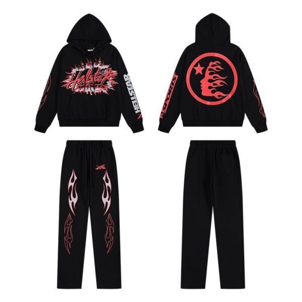Hellstar Sports Future Flame Hoodie & Sweatpants Set Black OKLU20261366
